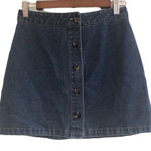 FOREVER 21 BUTTON DOWN DENIM MINI SKIRT BLUE SIZE SMALL NEW WITH TAGS
